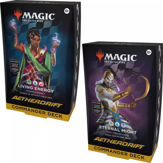 "Ultimate MTG Commander Decks Set of 2 - Aetherdrift DFT Edition, Anime-Inspired Strategy Game for Epic Battles"